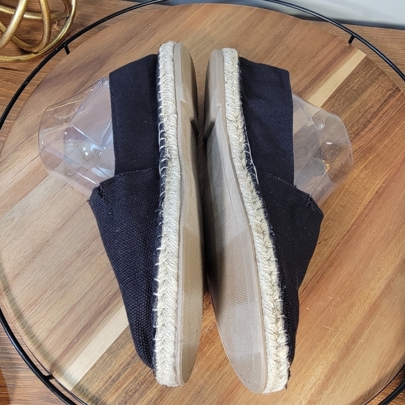 Old Navy Black Jack Espadrilles Canvas Flats Summer Vacation Size 11 - Picture 11 of 16